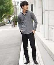 MKBJG18110 MK MICHEL KLEIN HOMME(MKミッシェルクランオム) シャツ（シルケットジャージ） ダークグレー