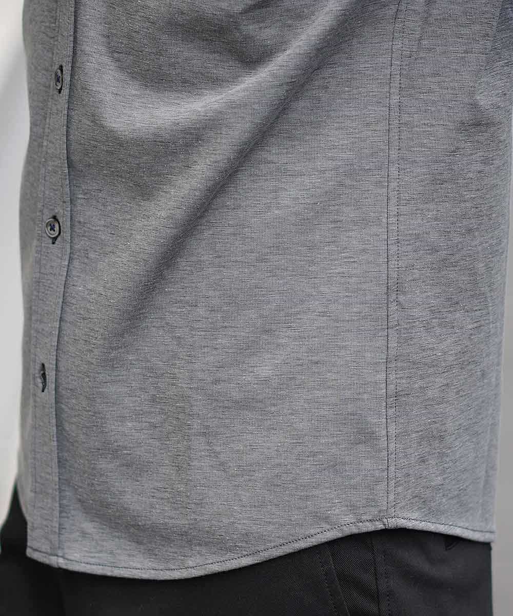 MKBJG18110 MK MICHEL KLEIN HOMME(MKミッシェルクランオム) シャツ（シルケットジャージ） ダークグレー