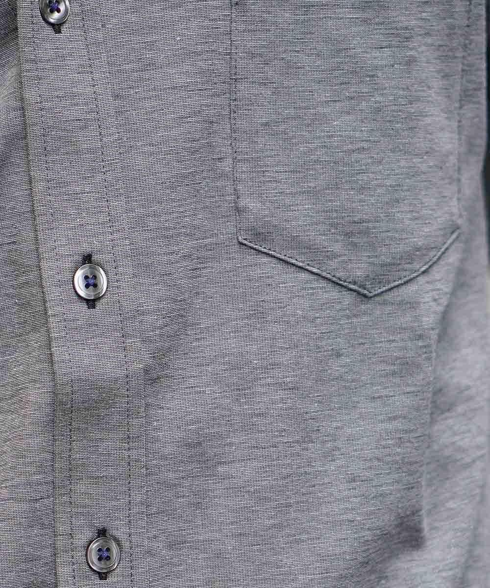 MKBJG18110 MK MICHEL KLEIN HOMME(MKミッシェルクランオム) シャツ（シルケットジャージ） ダークグレー
