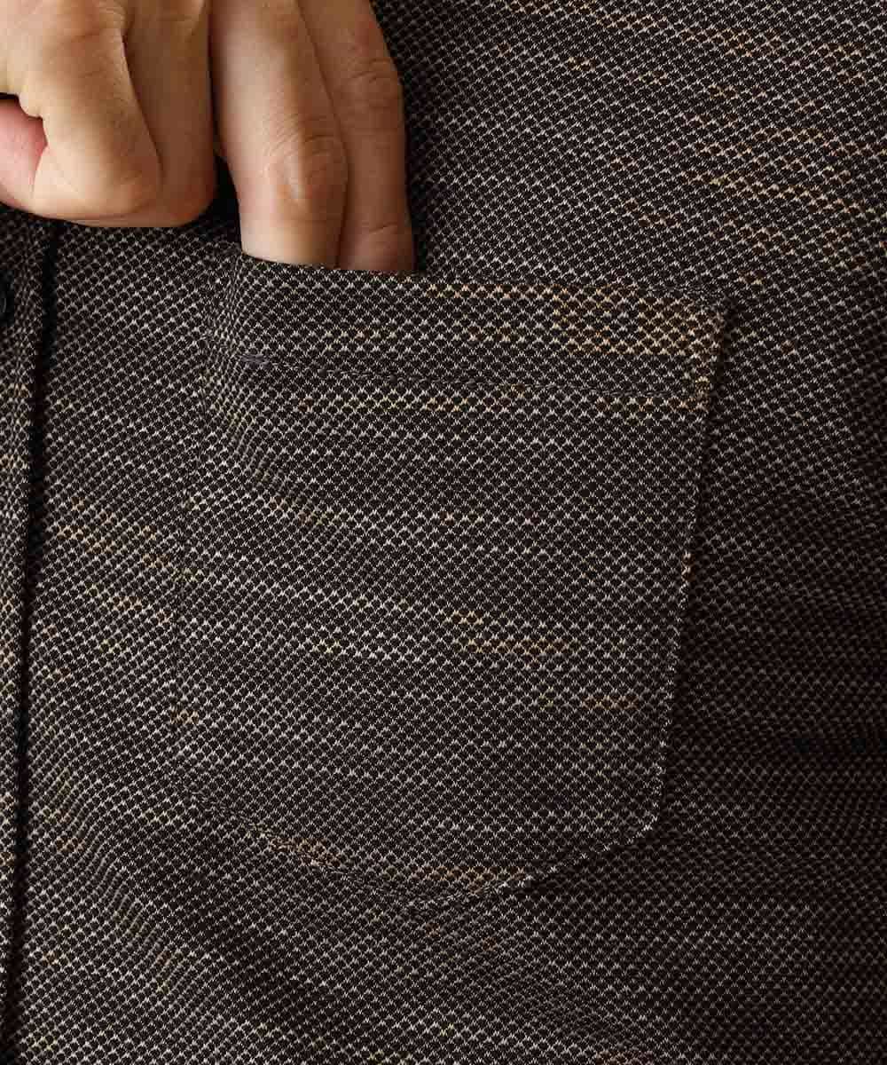 MKBJJ50075 MK MICHEL KLEIN HOMME(MKミッシェルクランオム) 秋シャツ／エアスキンコンタクト ブラウン