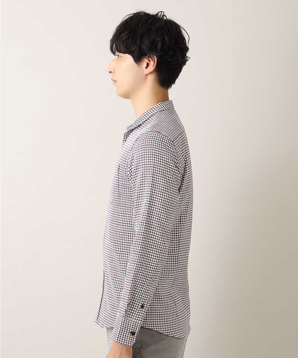 MKBJJ52110 MK MICHEL KLEIN HOMME(MKミッシェルクランオム) 秋シャツ／クラシックツートンチドリ レッド