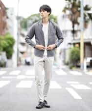 MKBJJ52110 MK MICHEL KLEIN HOMME(MKミッシェルクランオム) 秋シャツ／クラシックツートンチドリ グレー