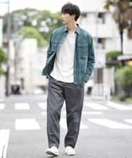 MKBJL05090 MK MICHEL KLEIN HOMME(MKミッシェルクランオム) 秋シャツ／レトロチェック グリーン