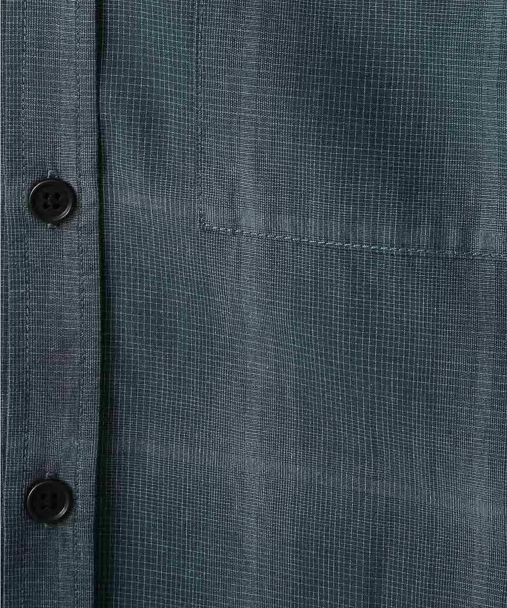 MKBJL05090 MK MICHEL KLEIN HOMME(MKミッシェルクランオム) 秋シャツ／レトロチェック グリーン