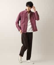 MKBJL05090 MK MICHEL KLEIN HOMME(MKミッシェルクランオム) 秋シャツ／レトロチェック パープル