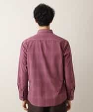 MKBJL05090 MK MICHEL KLEIN HOMME(MKミッシェルクランオム) 秋シャツ／レトロチェック パープル