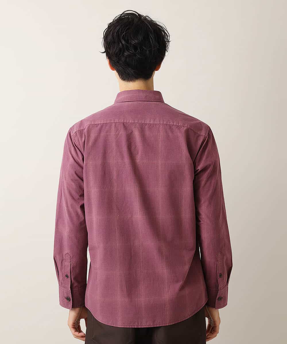 MKBJL05090 MK MICHEL KLEIN HOMME(MKミッシェルクランオム) 秋シャツ／レトロチェック パープル