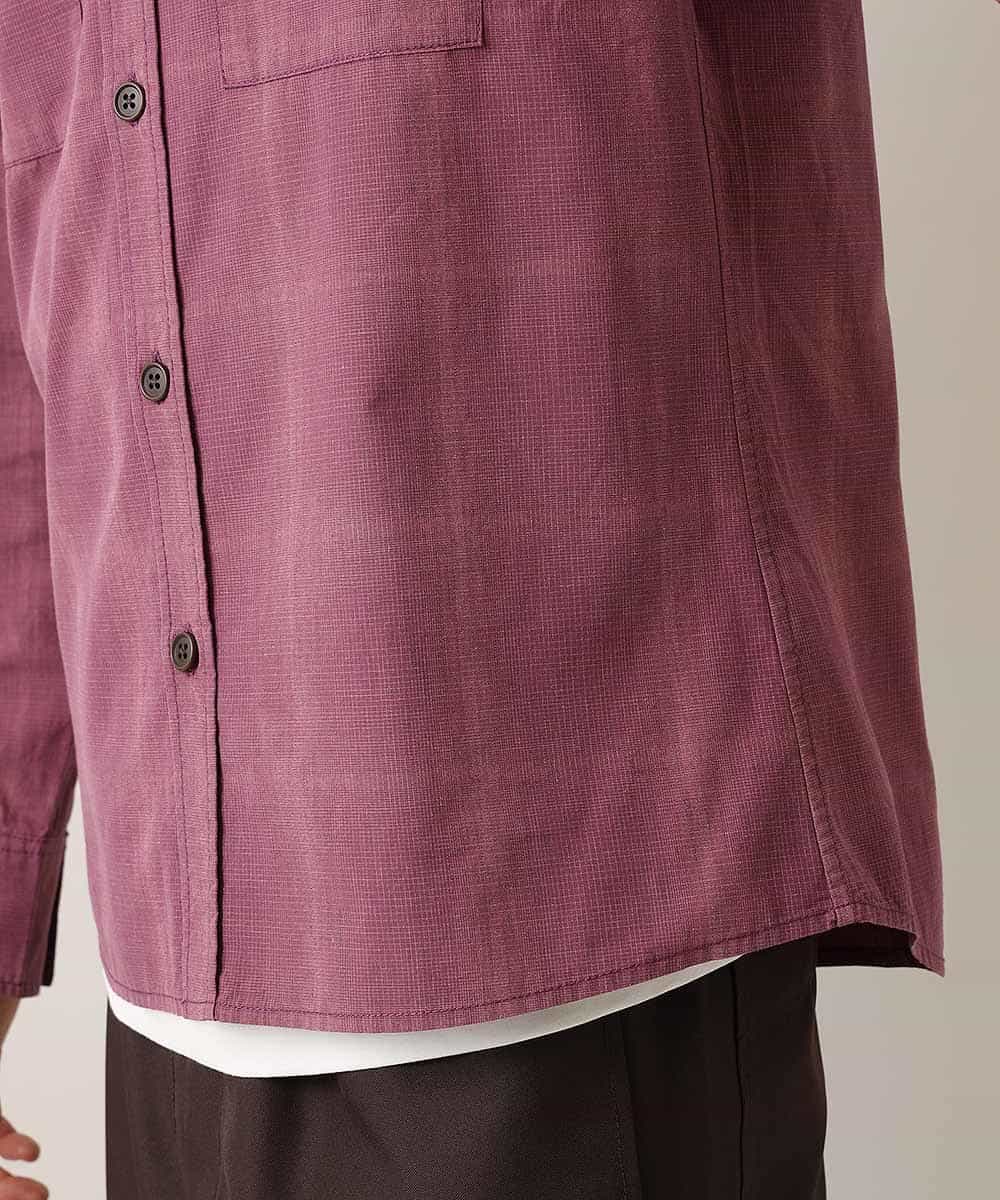 MKBJL05090 MK MICHEL KLEIN HOMME(MKミッシェルクランオム) 秋シャツ／レトロチェック パープル