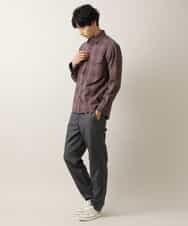 MKBJL05090 MK MICHEL KLEIN HOMME(MKミッシェルクランオム) 秋シャツ／レトロチェック ブラウン