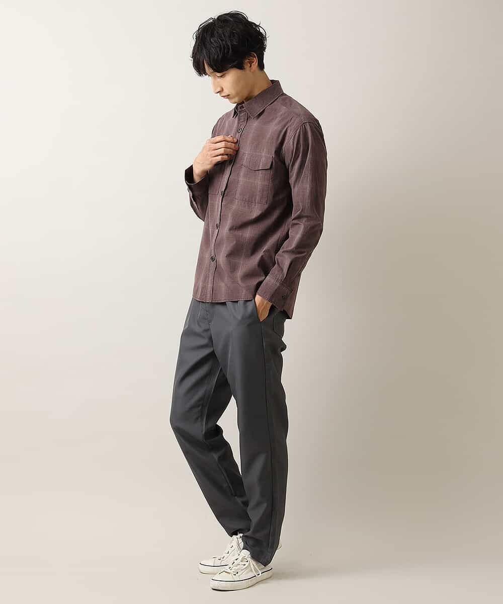 MKBJL05090 MK MICHEL KLEIN HOMME(MKミッシェルクランオム) 秋シャツ／レトロチェック ブラウン