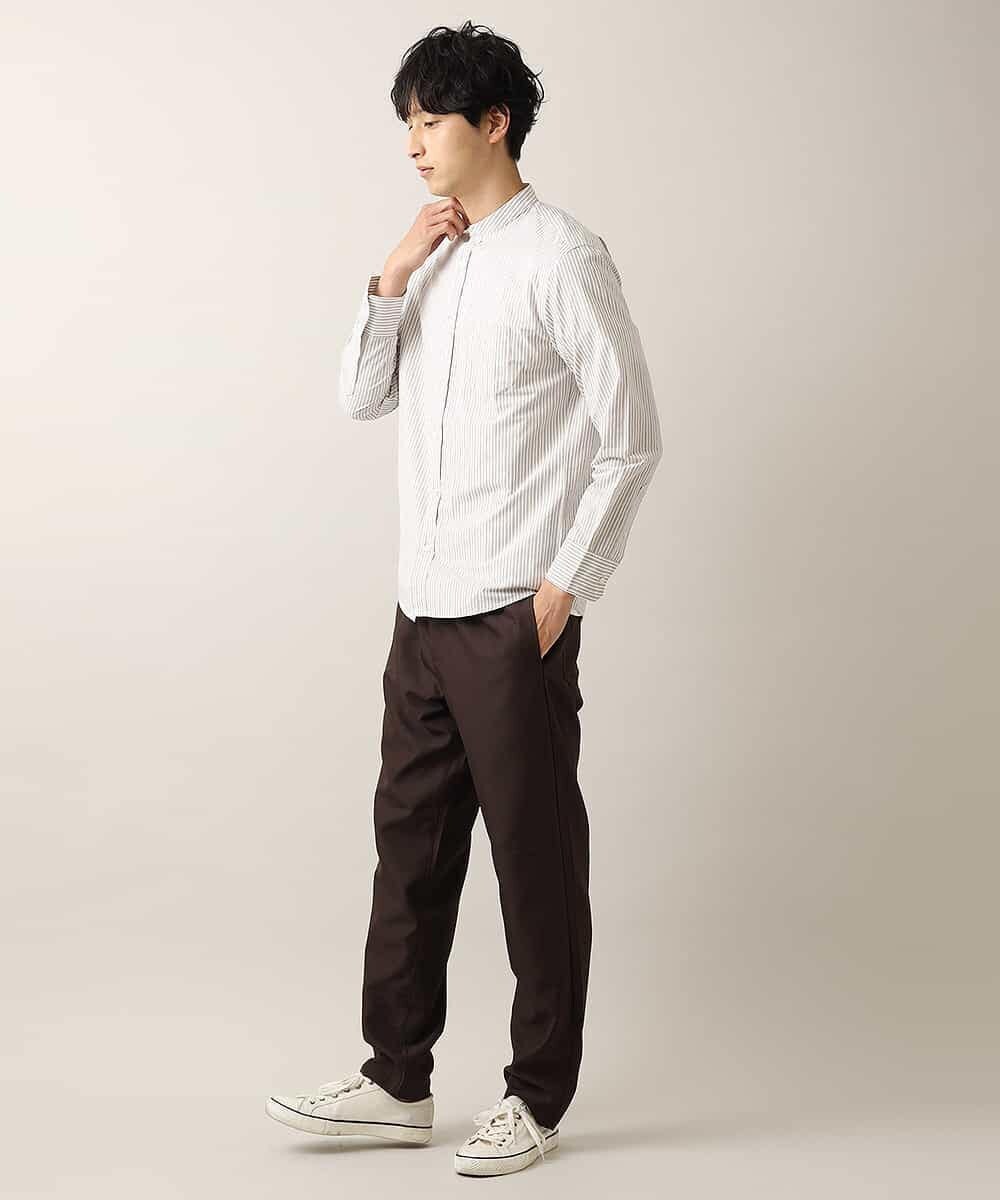 MKBJL10075 MK MICHEL KLEIN HOMME(MKミッシェルクランオム) 秋シャツ／マルチストライプ アイボリー