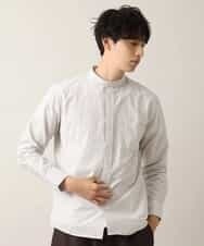 MKBJL10075 MK MICHEL KLEIN HOMME(MKミッシェルクランオム) 秋シャツ／マルチストライプ アイボリー