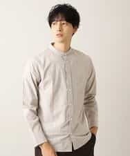 MKBJL10075 MK MICHEL KLEIN HOMME(MKミッシェルクランオム) 秋シャツ／マルチストライプ ブラウン