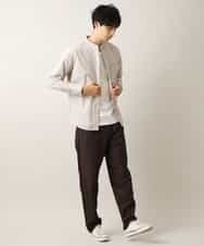 MKBJL10075 MK MICHEL KLEIN HOMME(MKミッシェルクランオム) 秋シャツ／マルチストライプ ブラウン