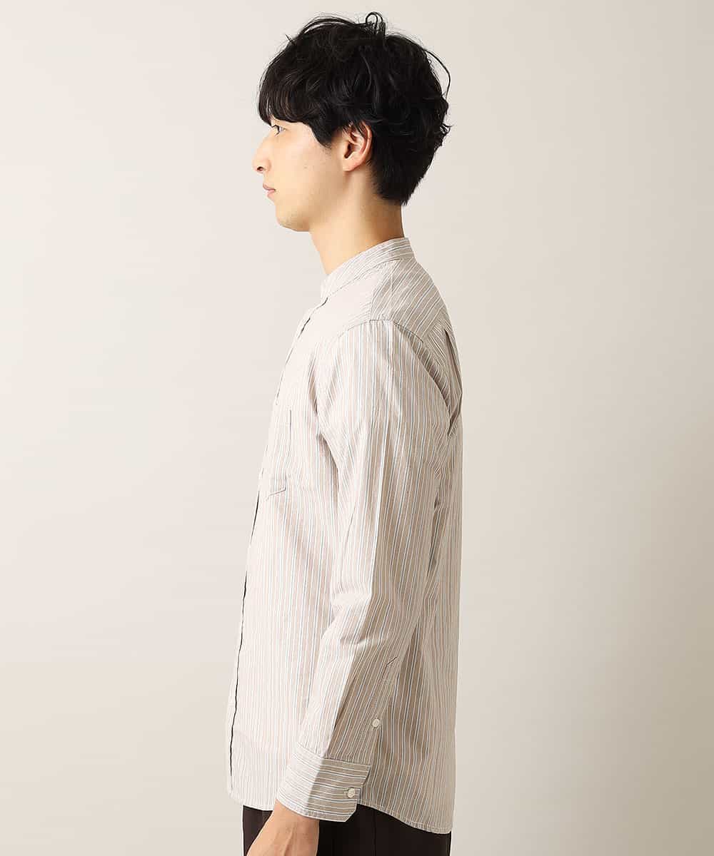 MKBJL10075 MK MICHEL KLEIN HOMME(MKミッシェルクランオム) 秋シャツ／マルチストライプ ブラウン