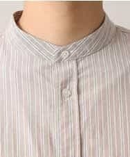 MKBJL10075 MK MICHEL KLEIN HOMME(MKミッシェルクランオム) 秋シャツ／マルチストライプ ブラウン