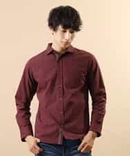 MKBJL16110 MK MICHEL KLEIN HOMME(MKミッシェルクランオム) 秋シャツ／ストレッチリバーシブルストライプ パープル