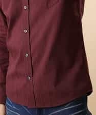 MKBJL16110 MK MICHEL KLEIN HOMME(MKミッシェルクランオム) 秋シャツ／ストレッチリバーシブルストライプ パープル