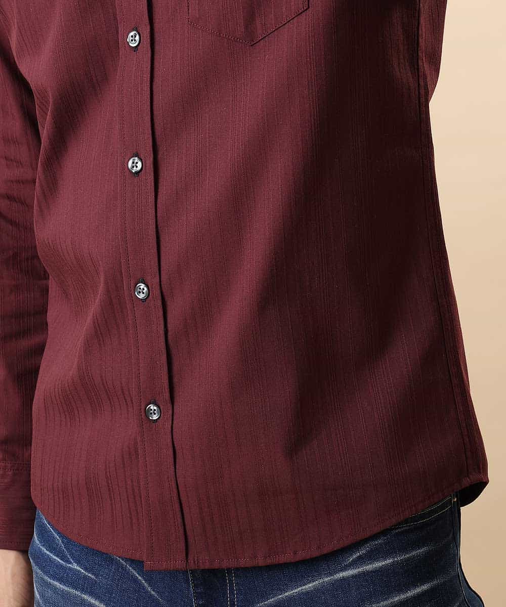 MKBJL16110 MK MICHEL KLEIN HOMME(MKミッシェルクランオム) 秋シャツ／ストレッチリバーシブルストライプ パープル