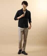 MKBJL16110 MK MICHEL KLEIN HOMME(MKミッシェルクランオム) 秋シャツ／ストレッチリバーシブルストライプ ブラック