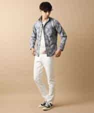 MKBJL25090 MK MICHEL KLEIN HOMME(MKミッシェルクランオム) 秋シャツ／ボタニカルジャカード ブルー