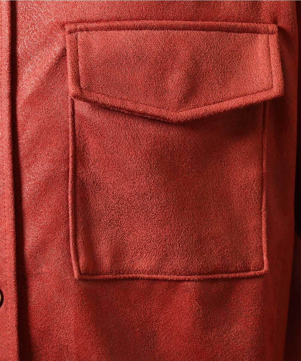 MKBJR03130 MK MICHEL KLEIN HOMME(MKミッシェルクランオム) クラッシュスエードシャツ オレンジ(14)