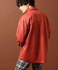 MKBJR03130 MK MICHEL KLEIN HOMME(MKミッシェルクランオム) クラッシュスエードシャツ オレンジ(14)