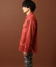 MKBJR03130 MK MICHEL KLEIN HOMME(MKミッシェルクランオム) クラッシュスエードシャツ オレンジ(14)