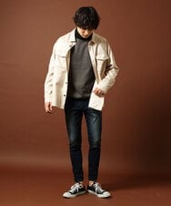 MKBJR03130 MK MICHEL KLEIN HOMME(MKミッシェルクランオム) クラッシュスエードシャツ アイボリー(80)