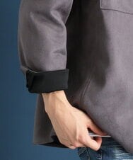 MKBJR03130 MK MICHEL KLEIN HOMME(MKミッシェルクランオム) クラッシュスエードシャツ ダークグレー(93)