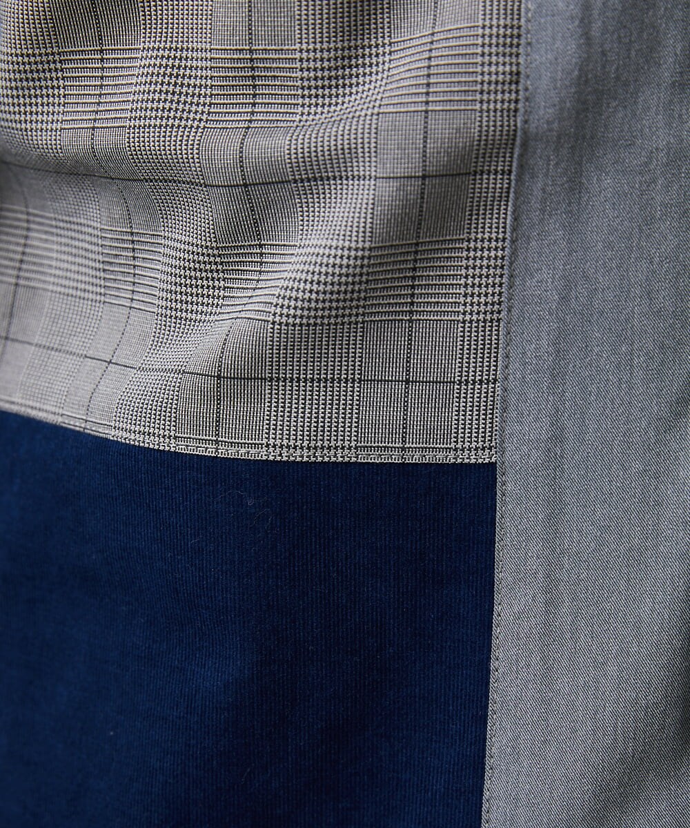 MKBJU05130 MK MICHEL KLEIN HOMME(MKミッシェルクランオム) ブロックスエードシャツ ブラック(94)