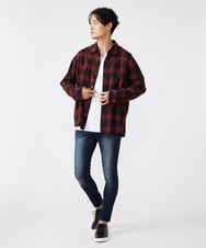 MKBJU08117 MK MICHEL KLEIN HOMME(MKミッシェルクランオム) オンブレチェックシャツ レッド(05)