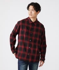 MKBJU08117 MK MICHEL KLEIN HOMME(MKミッシェルクランオム) オンブレチェックシャツ レッド(05)