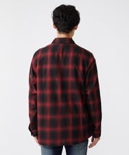 MKBJU08117 MK MICHEL KLEIN HOMME(MKミッシェルクランオム) オンブレチェックシャツ レッド(05)