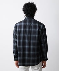 MKBJU08117 MK MICHEL KLEIN HOMME(MKミッシェルクランオム) オンブレチェックシャツ ブラック(94)