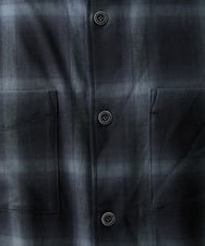MKBJU08117 MK MICHEL KLEIN HOMME(MKミッシェルクランオム) オンブレチェックシャツ ブラック(94)