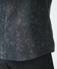 MKBJU30130 MK MICHEL KLEIN HOMME(MKミッシェルクランオム) フローラルストライプジャガードシャツ ブラック(94)