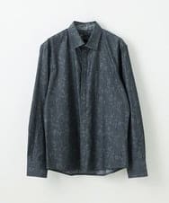MKBJU30130 MK MICHEL KLEIN HOMME(MKミッシェルクランオム) フローラルストライプジャガードシャツ ブラック(94)