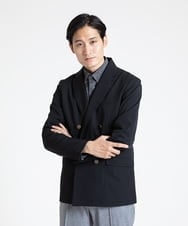 MKBJU30130 MK MICHEL KLEIN HOMME(MKミッシェルクランオム) フローラルストライプジャガードシャツ ブラック(94)