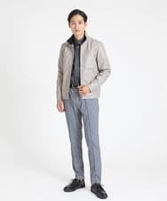 MKBJU30130 MK MICHEL KLEIN HOMME(MKミッシェルクランオム) フローラルストライプジャガードシャツ ブラック(94)