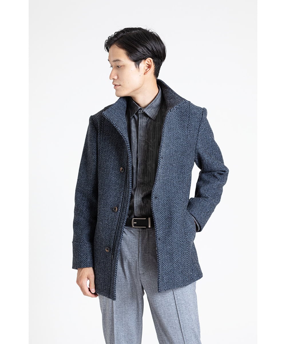 MKBJU30130 MK MICHEL KLEIN HOMME(MKミッシェルクランオム) フローラルストライプジャガードシャツ ブラック(94)