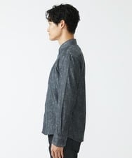 MKBJU30130 MK MICHEL KLEIN HOMME(MKミッシェルクランオム) フローラルストライプジャガードシャツ ブラック(94)