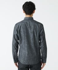 MKBJU30130 MK MICHEL KLEIN HOMME(MKミッシェルクランオム) フローラルストライプジャガードシャツ ブラック(94)