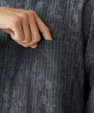 MKBJU30130 MK MICHEL KLEIN HOMME(MKミッシェルクランオム) フローラルストライプジャガードシャツ ブラック(94)
