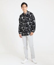 MKBJU89090 MK MICHEL KLEIN HOMME(MKミッシェルクランオム) 大理石柄シャツ ブラック(94)