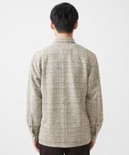 MKBJX06130 MK MICHEL KLEIN HOMME(MKミッシェルクランオム) 【アンサンブル対応】長袖シャツ/BUZZツィードジャージ ダークグレー