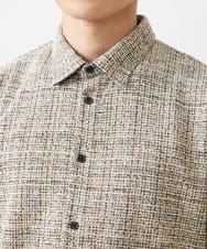 MKBJX06130 MK MICHEL KLEIN HOMME(MKミッシェルクランオム) 【アンサンブル対応】長袖シャツ/BUZZツィードジャージ ダークグレー