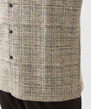 MKBJX06130 MK MICHEL KLEIN HOMME(MKミッシェルクランオム) 【アンサンブル対応】長袖シャツ/BUZZツィードジャージ ダークグレー
