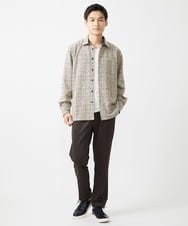 MKBJX06130 MK MICHEL KLEIN HOMME(MKミッシェルクランオム) 【アンサンブル対応】長袖シャツ/BUZZツィードジャージ ダークグレー