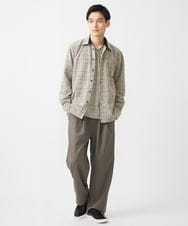 MKBJX06130 MK MICHEL KLEIN HOMME(MKミッシェルクランオム) 【アンサンブル対応】長袖シャツ/BUZZツィードジャージ ダークグレー